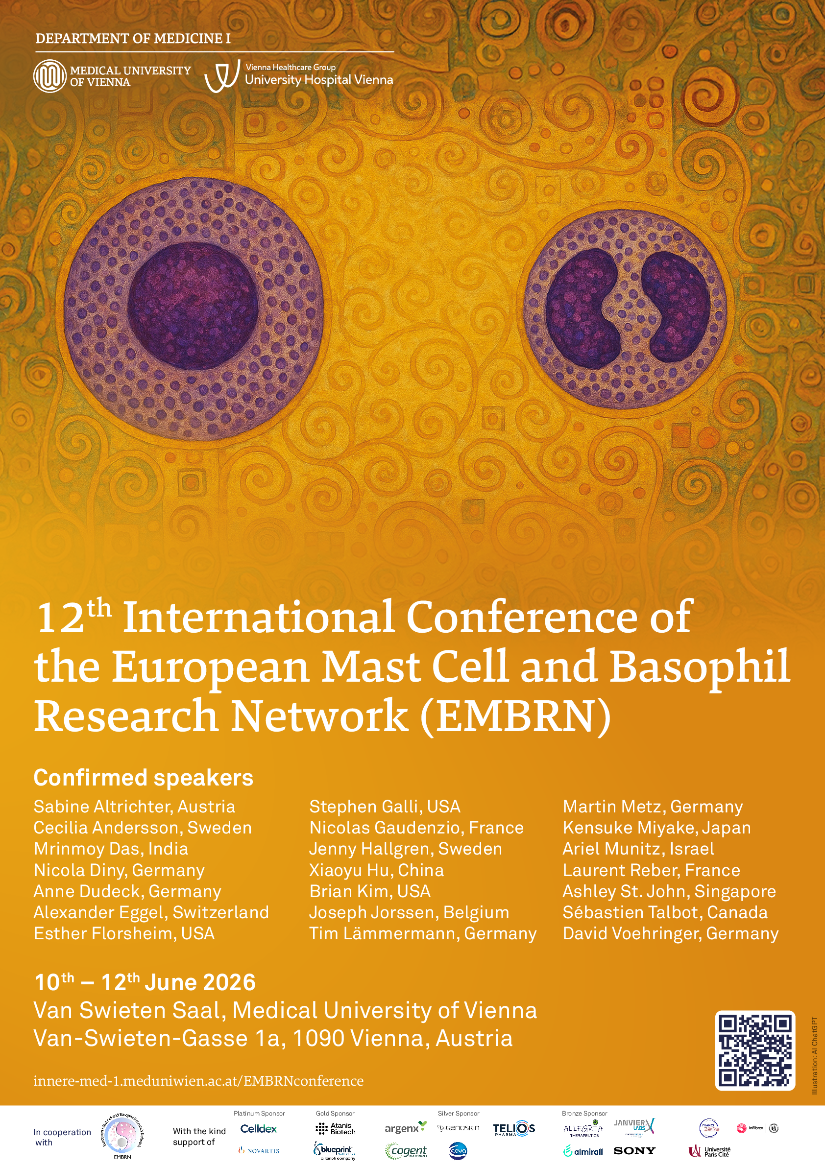 12th International Conference of the European Mast Cell and Basophil Research Network (EMBRN) on 10/06/2026 to 12/06/2026